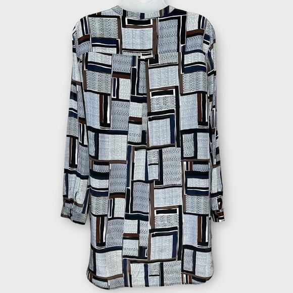 NIC + ZOE Silk & Viscose Falling Cube Tunic Blouse from Texas by Ciao Sz Medium - Picture 2 of 6